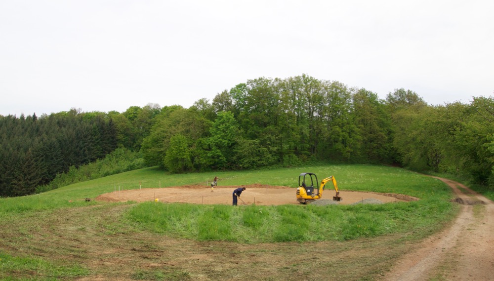 Ein Plateau wird geformt