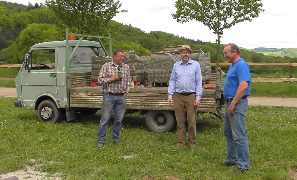 Anlieferung von Rollrasen