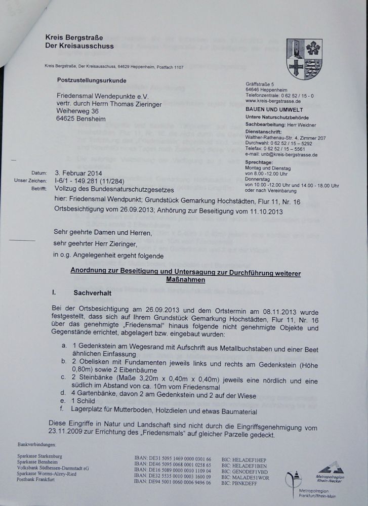 Anordnung für Rückbau - Seite 1