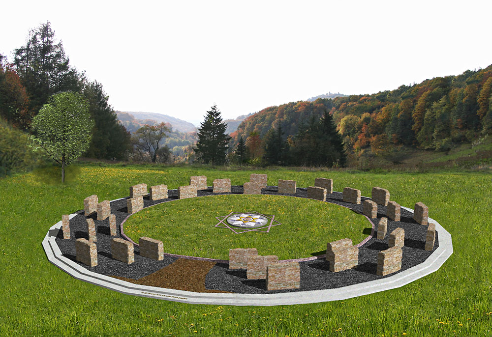 Genehmigte erste Version des Friedensmals