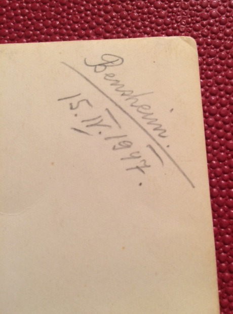 Beweis, dass Herr Leistner 1947 in Bensheim war