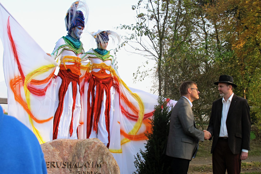 Verabschiedung am Jerusalem Grenzstein